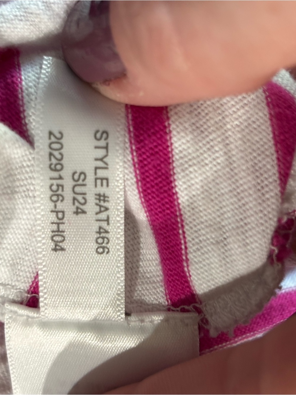 J. Crew White Tee with Raspberry Stripes - Picture 9 of 9
